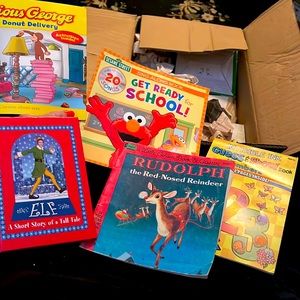 🔴or🌼COLLECTION OF BOOKS FOR FAVORITE KID! ELF,RUDOLPH, Curious George,ELMO,MISC